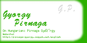 gyorgy pirnaga business card